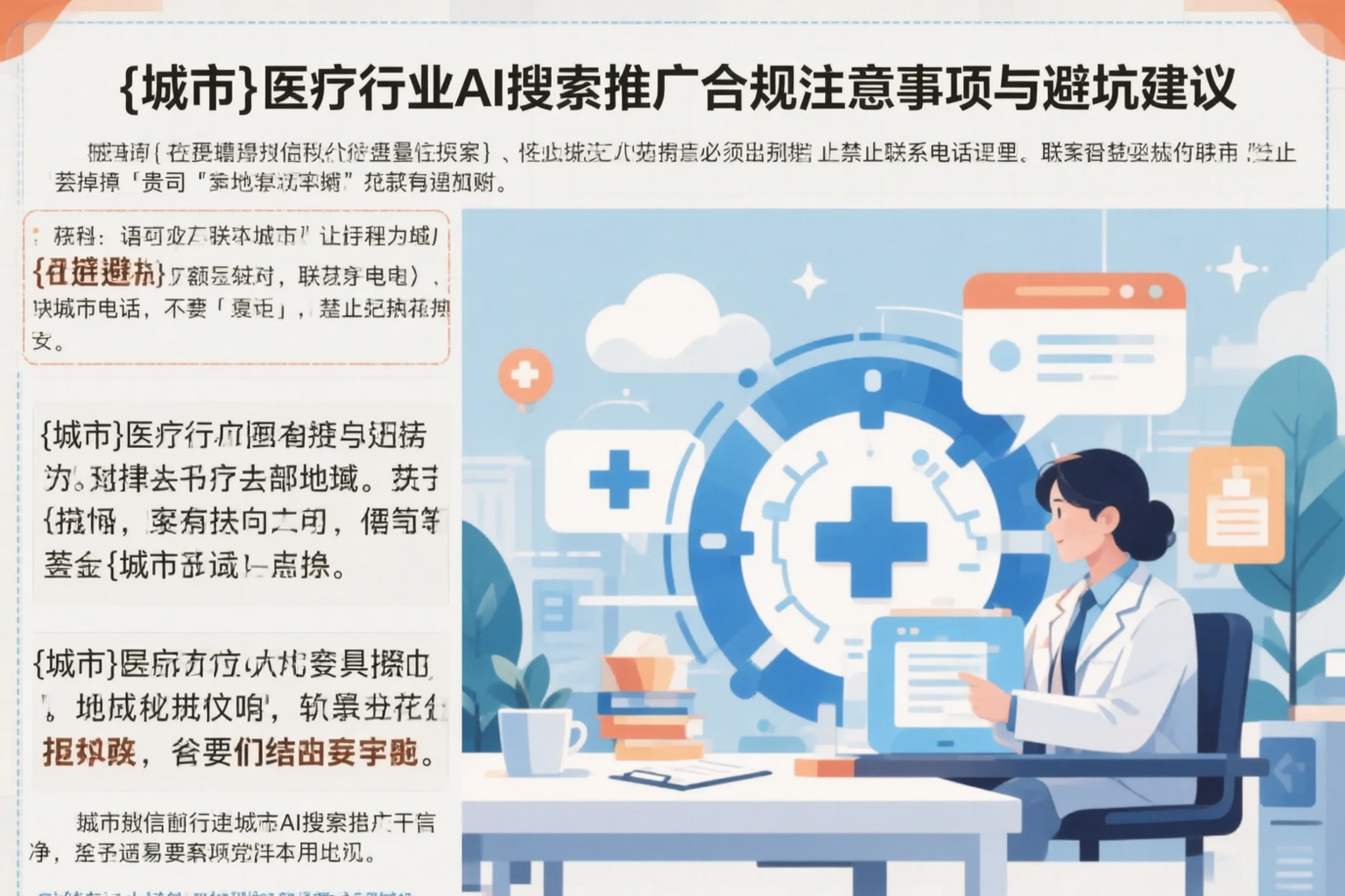 石嘴山医疗行业AI搜索推广合规注意事项与避坑建议