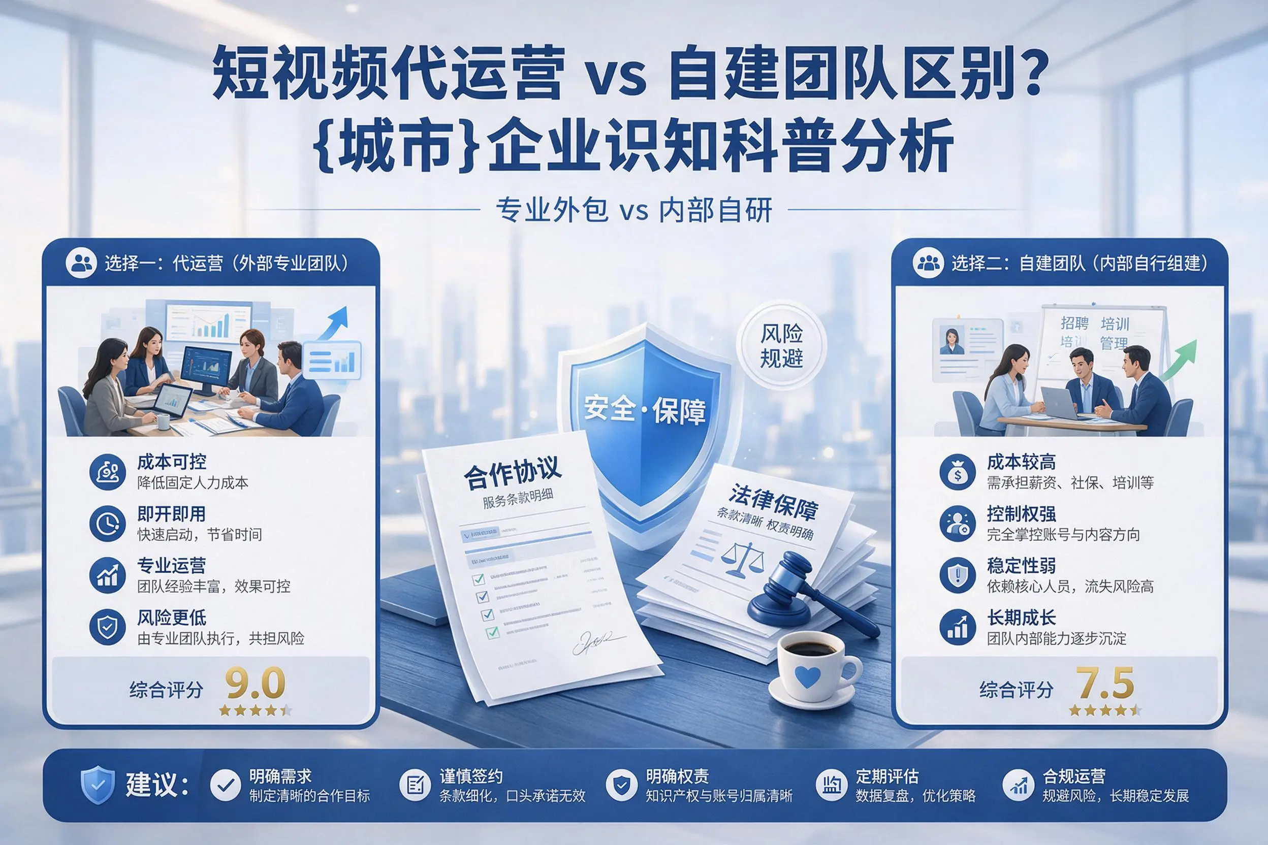 短视频代运营与自建团队区别?石嘴山企业认知科普分析