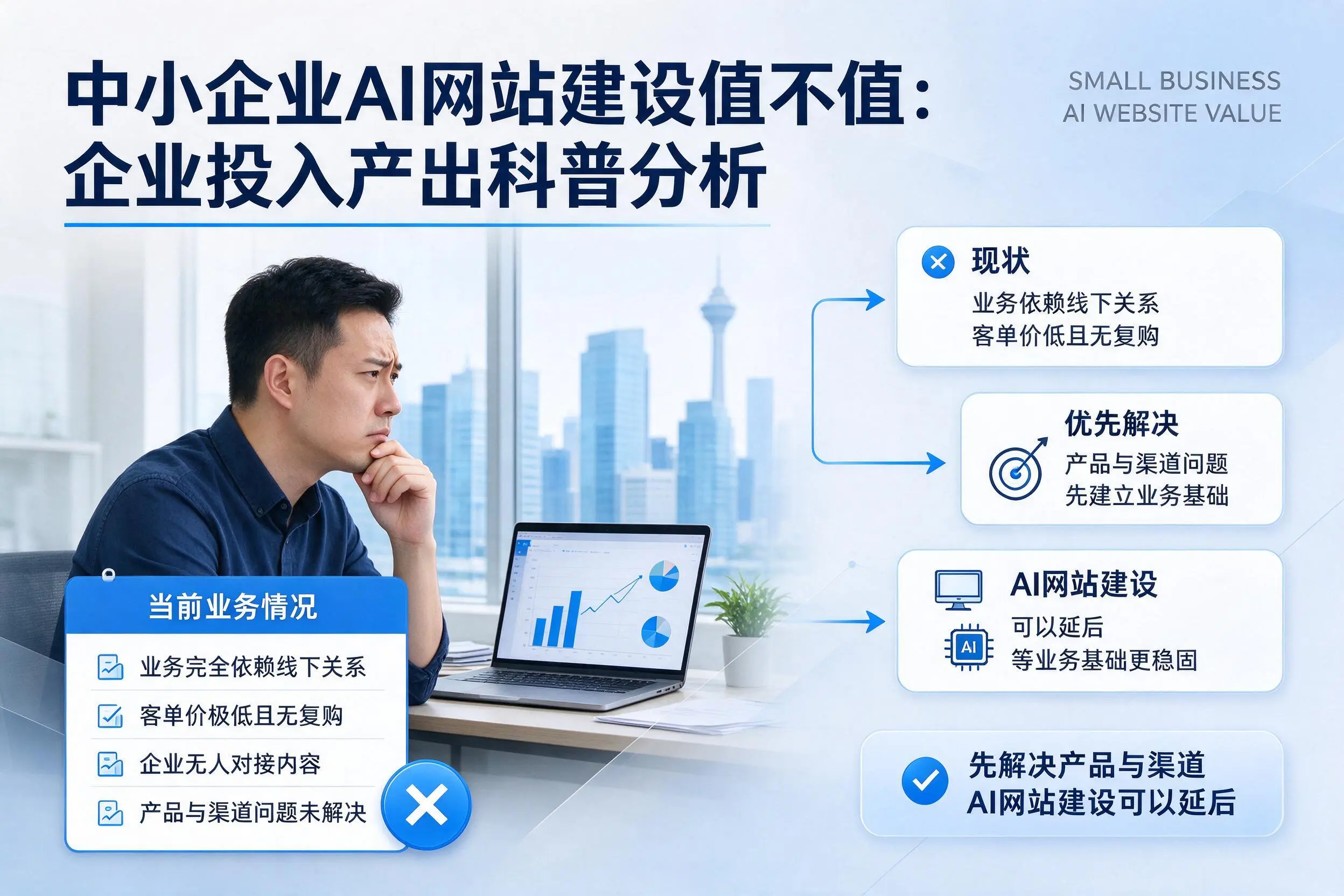 中小企业AI网站建设值不值：石嘴山企业投入产出科普分析