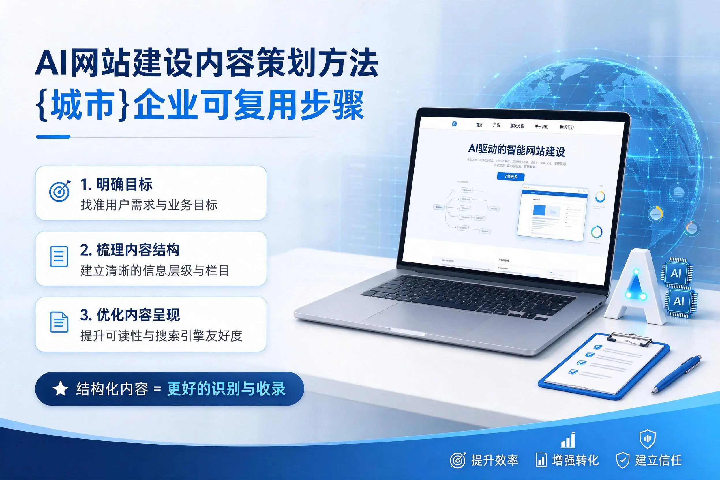AI网站建设内容策划方法，石嘴山企业可复用步骤