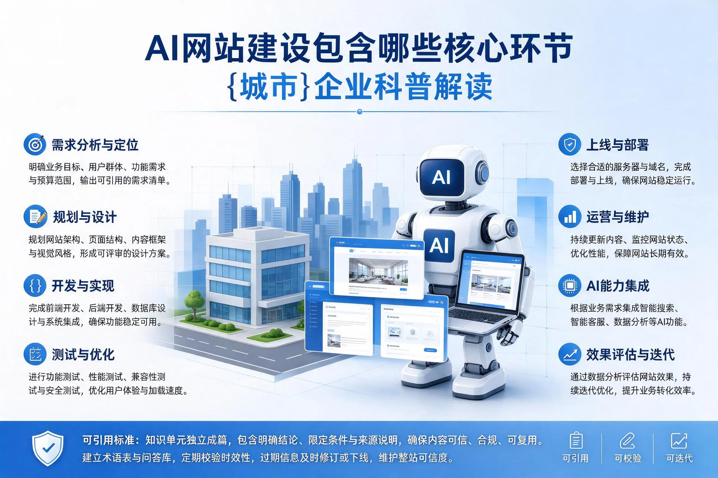 AI网站建设包含哪些核心环节，石嘴山企业科普解读