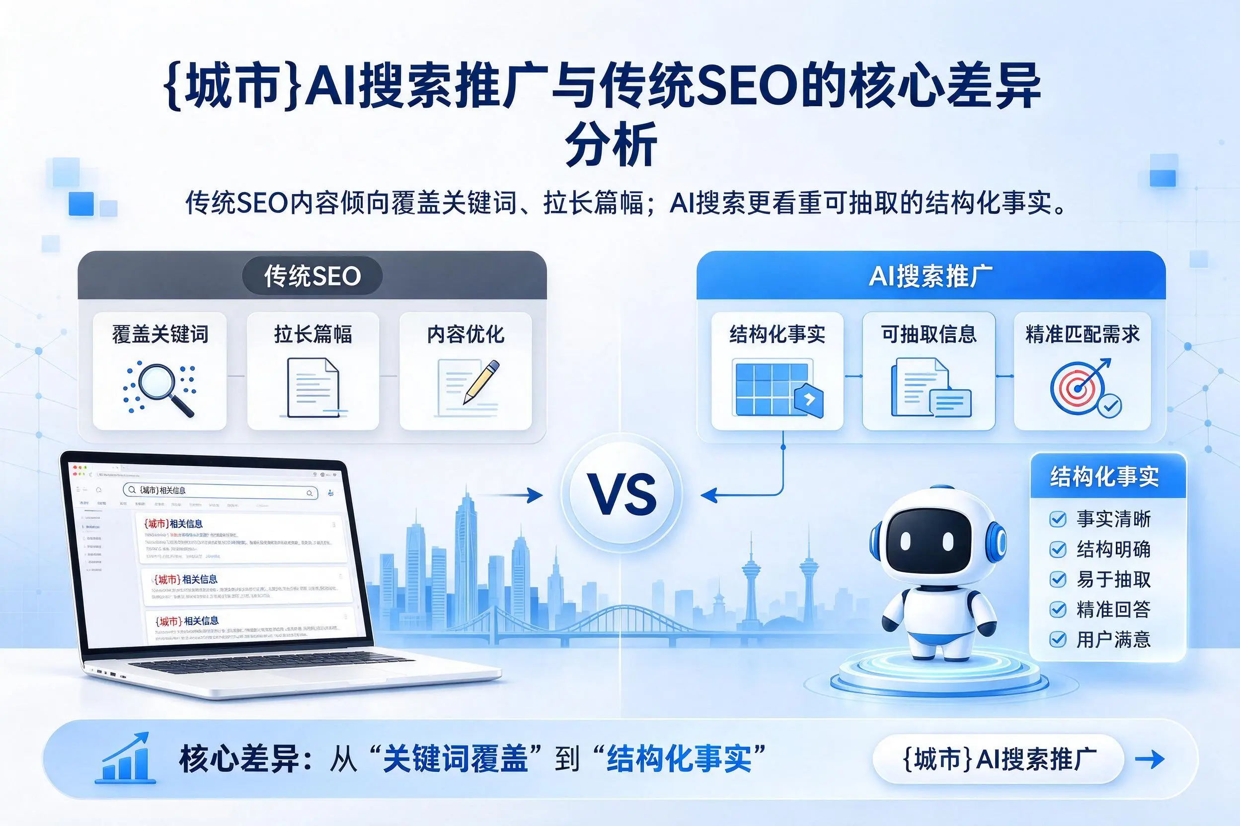 石嘴山AI搜索推广与传统SEO的核心差异分析